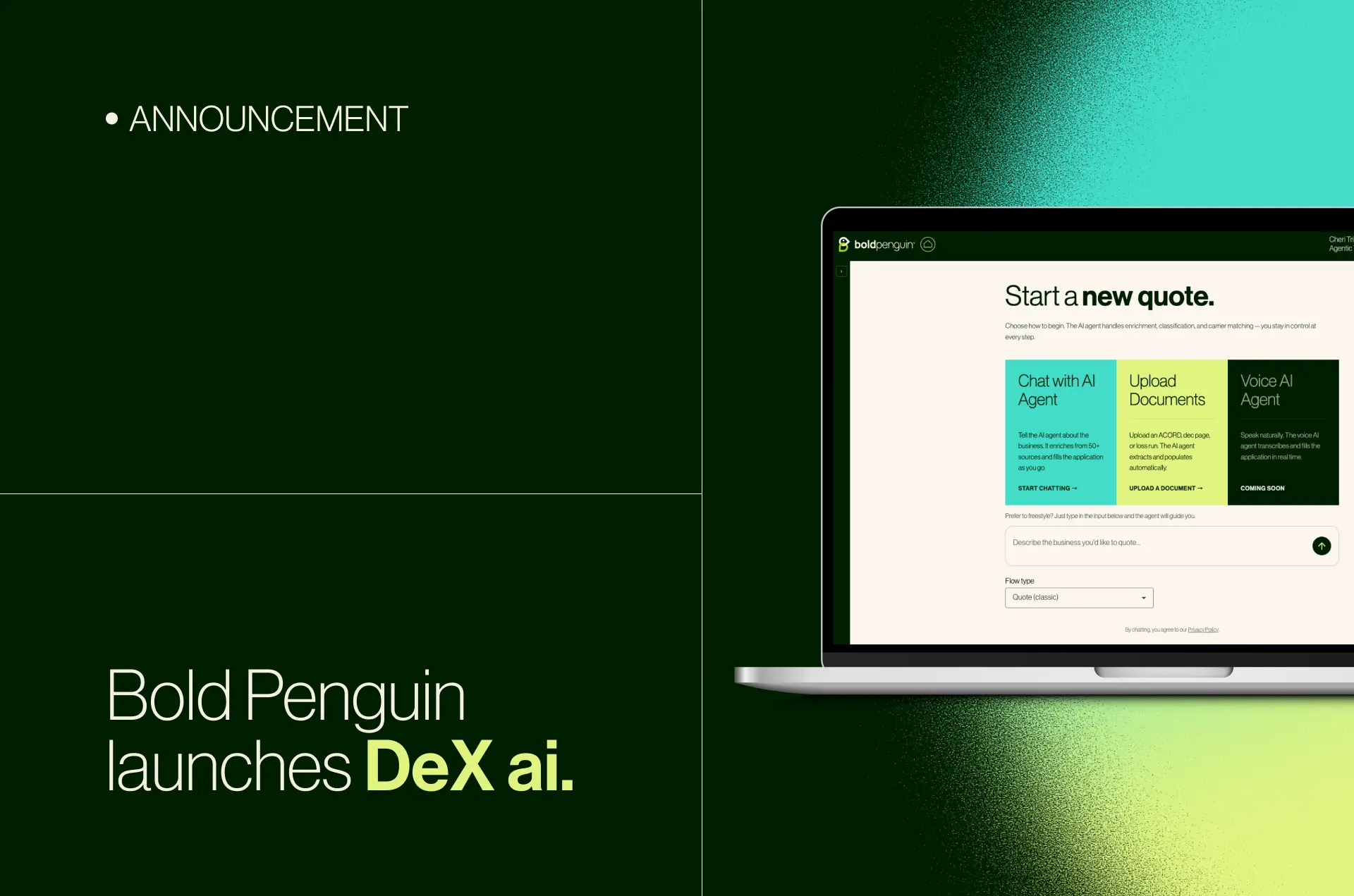 DeX ai Announcement for Newsroom